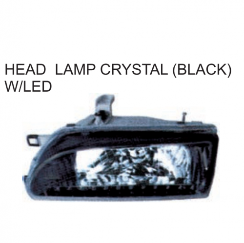 Toyota Corolla AE92 Black Head lamp  Crystal Led