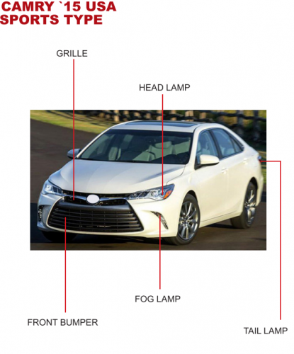 Toyota Camry USA Type 2015 Grille