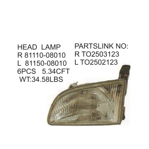 Toyota SIENNA 1998-2000 Head lamp 81110-08010 81150-08010 TO2503123 TO2502123