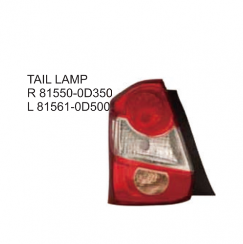 Toyota ETIOS 2011 Tail lamp 81550-0D350 81561-0D500