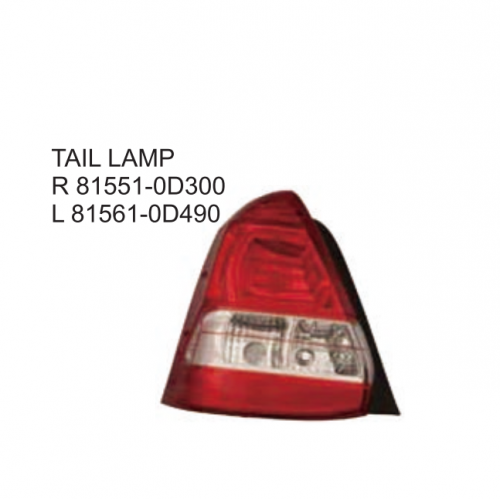 Toyota ETIOS 2011 Tail lamp 81551-0D300 81561-0D490