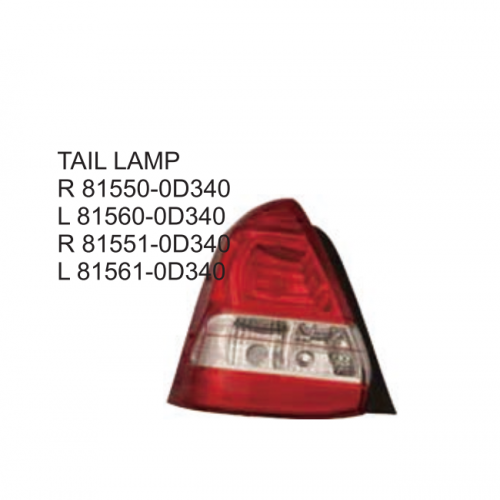 Toyota ETIOS 2011 Tail lamp 81550-0D340 81560-0D340 81551-0D340 81561-0D340